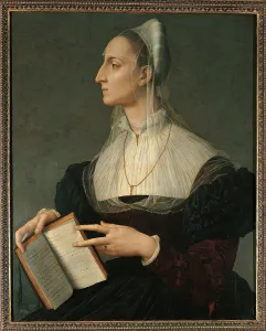 Bronzino Prints: Portrait of Laura Battiferri, by Angelo (or Agnolo) Allori known as Bronzino