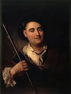 Hunting Prints: Portrait of a Man as a Huner, attributed to Alexis Grimou