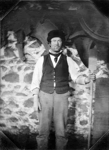 Tool Prints: Portrait of a man with a tool, circa 1850s