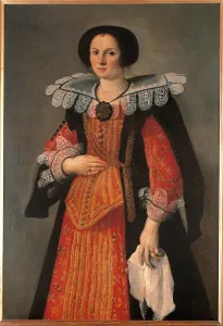 Embroidery Prints: Portrait ofa Lady, by Unknown Artist