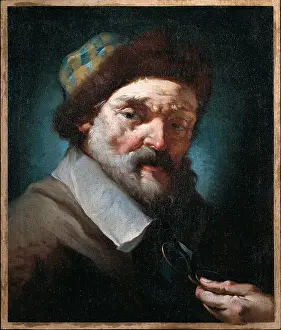 Face Prints: Portrait of an Old Man, attributed to Domenico Fedeli also known as Maggiotto