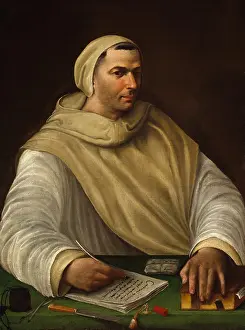 Script Prints: PORTRAIT OF AN OLIVETAN MONK, by Baldassare Tommaso Peruzzi