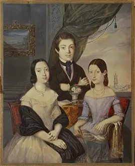 Stand Prints: Portrait of Three People in an Interior (Ritratto di tre personaggi in un interno)