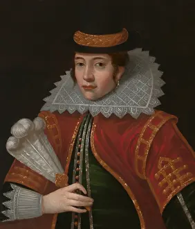 Legendary Prints: Detail of a portrait of Pocahontas