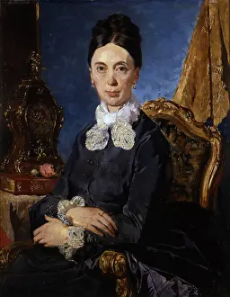 Clock Prints: Portrait of a Relative, by Giacomo Favretto