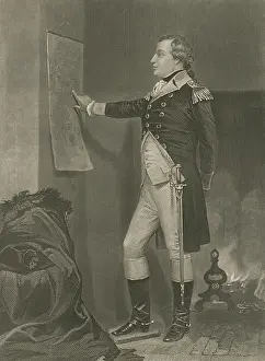 Epaulette Prints: Portrait of a uniformed Major General Richard Montgomery
