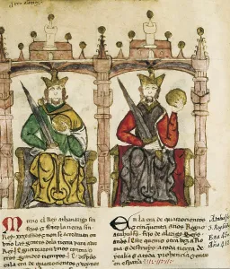 Visigothic Prints: Portrait of the Visigothic kings Alaric I (left) and Ataulf