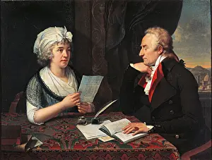 Books Prints: Portrait of Vittorio Alfieri and the Countess of Albany Luisa Stolberg