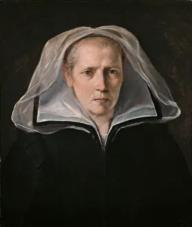 Portrait of a Widow or Portrait of the Mother, by Guido Reni, 1630 about, 17th Century, oil on canvas, cm 64 x 55 - Italy, Emilia Romagna, Bologna, National Picture Gallery