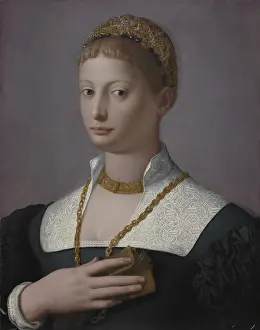 Embroidery Prints: Portrait of a Woman, c