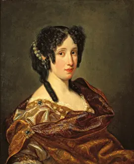 Hair Prints: Portrait of a Woman, by Unknown French artist
