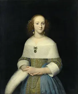 1650s Prints: Portrait of a Young Lady, by Isaack Luttichuys