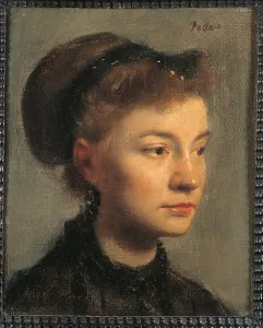 Hair Bun Prints: Portrait of a Young Woman, by Edgar Degas