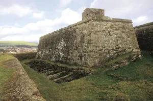 PORTUGAL. AZORES. ISLA TERCEIRA. Angra de Heroismo. Castle of Sao Joao Baptista (16th-17th c.). AISA/Everett Collection**US SALES ONLY**