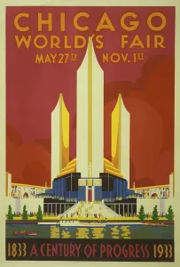 Art Deco Prints: Poster for the 1933 Chicago world's fair
