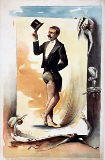 Vaudeville Prints: Poster advertising the act of a contortionist twisted so that his face and rear-end are oriented in the same direction