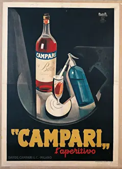 Text Prints: Poster Advertising Campari laperitivo