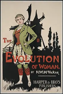 Menswear Prints: Poster advertising THE EVOLUTION OF WOMAN