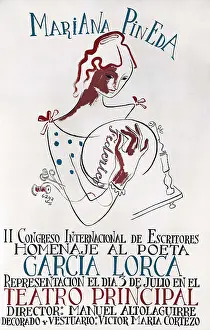 Garcia Lorca Prints: Poster advertising 'Mariana Pineda'