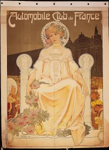 One Young Woman Only Prints: Poster of Car Club de France, by Privat Livemont