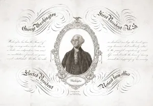 Images Dated 10th October 2011: Poster Commemorating George Washington's presidency