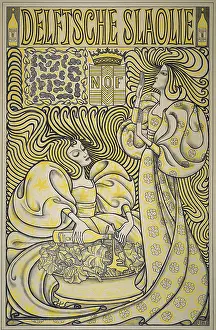 Graphic Design Prints: Poster for Delft Salad Oil, by Jan Toorop, 1894, Dutch print, ink on paper