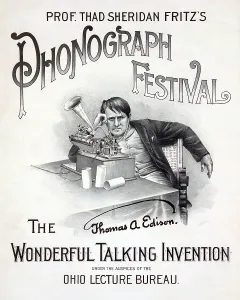 Phonograph Prints: Poster for a music festival, text reads: Prof
