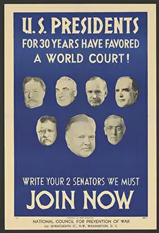 Calvin Prints: Poster promoting the World Court by the National Council for Prevention of War