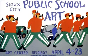 Folk Art Prints: Poster for Public school art, Sioux City Art Center