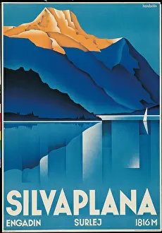 Switzerland Prints: Poster for Silvaplana, by Johannes Handschin