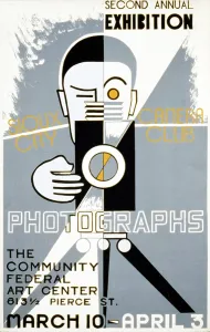 Graphic Design Prints: Poster for the Sioux City Camera Club's second annual exhibition of photographs at the Community Federal Art Center