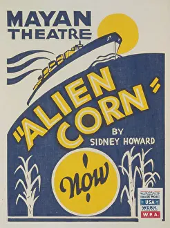 Lcgr1308 Prints: Poster for WPA production of Alien Corn a 1933 play by Sidney Howard