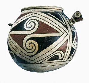 United Mexican States Prints: Pot with Geometric Motifs. 11th-13th c