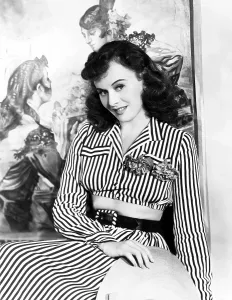 Striped Dress Prints: POT O GOLD, Paulette Goddard, 1941