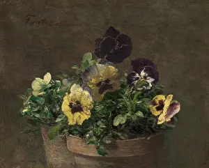 Ceramic Prints: Potted Pansies, by Henri Fantin-Latour