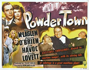 Mclaglen Prints: POWDER TOWN, top left from left: Edmond O'Brien