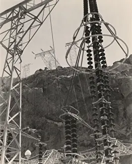 Lines Prints: Power station towers and cables at the Hoover Dam