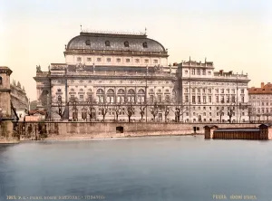 Prague Prints: Prague, National Theatre, Bohemia, Austro-Hungary, photochrom, circa 1900
