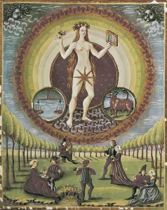 DE PREDIS, Cristoforo (1440-1486). De Sphaera. ca. 1470. Venus. Renaissance art. Quattrocento. Miniature Painting. ITALY. Modena. Estense Library