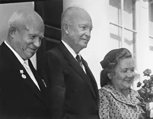 Russians Prints: Premier Nikita Khrushchev and his wife Nina