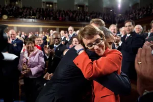 Expression Prints: Pres. Barack Obama hugs Rep. Gabrielle Giffords