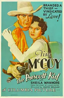Sheila Prints: THE PRESCOTT KID, from left: Tim McCoy, Sheila Mannors (aka Sheila Bromley), 1934