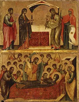 Hands Clasped Prints: Presentation at the Temple and the death of the Virgin