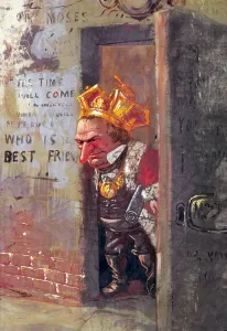 Nast Prints: President Andrew Johnson, detail of a painting The massacre at New Orleans by Thomas Nast