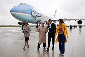 Ladies Prints: President Barack and Michelle Obama, Marian Robinson with Chicago Mayor Richard Daley