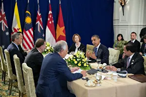 Julia Prints: President Barack Obama at the ASEAN Summit at Peace Palace in Phnom Penh