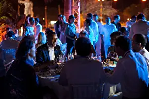 Casual Prints: President Barack Obama attends a Summit of the Americas Leaders Dinner