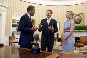 Movie Stars Prints: President Barack Obama congratulates Will Ferrell on winning the Mark Twain Prize for American Humor