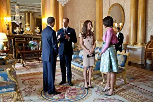 Middleton Prints: President Barack Obama and First Lady Michelle Obama with the Duke and Duchess of Cambridge