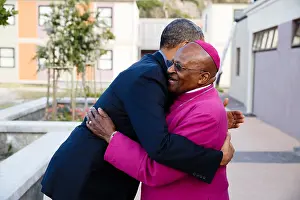 Clergy Prints: President Barack Obama greets Archbishop Desmond Tutu